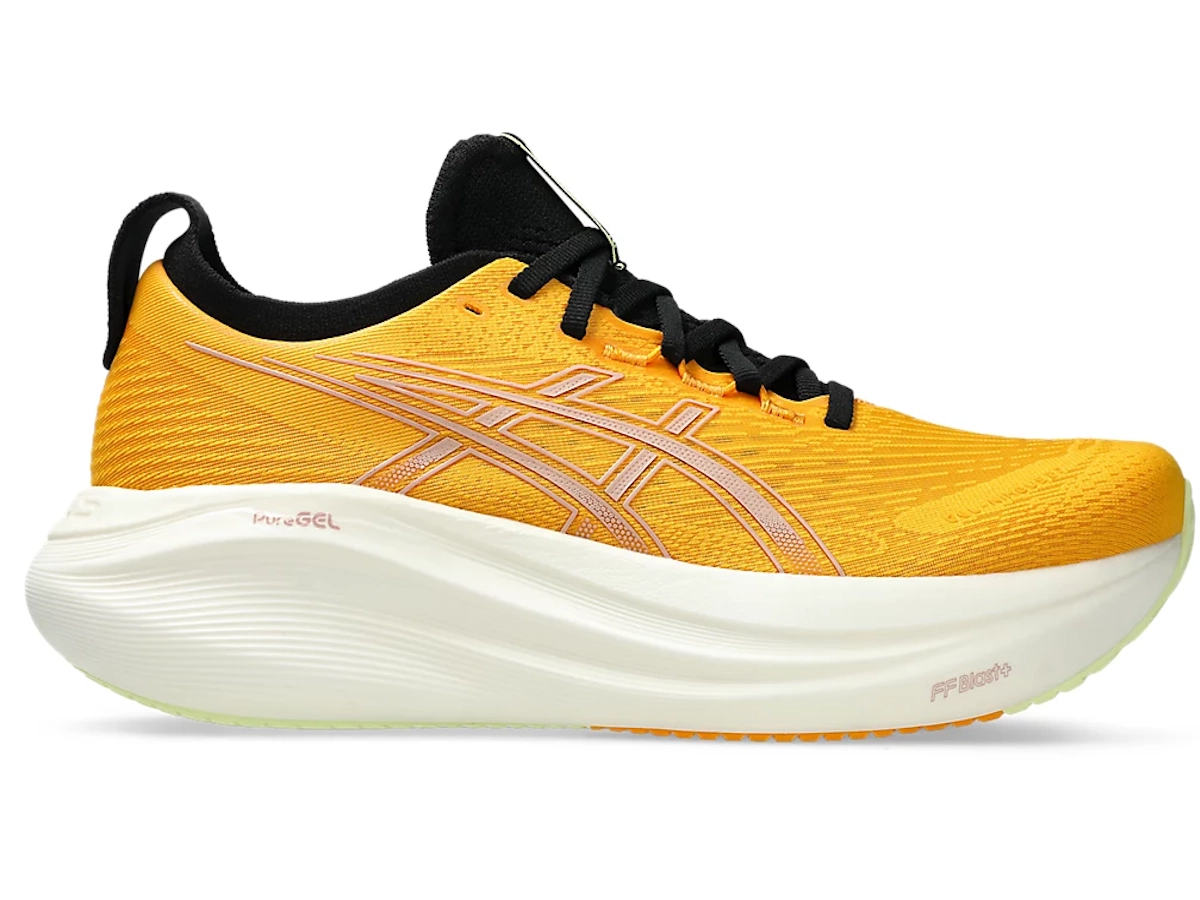 ASICS NIMBUS 27 zijkant geel