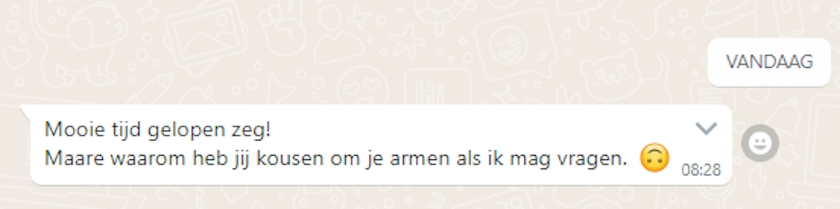 Huh, wat heb je om je armen bij hardlopen?