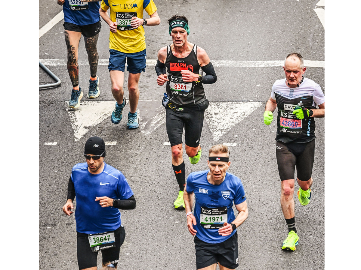 Hardlopers tijdens de Londen marathon