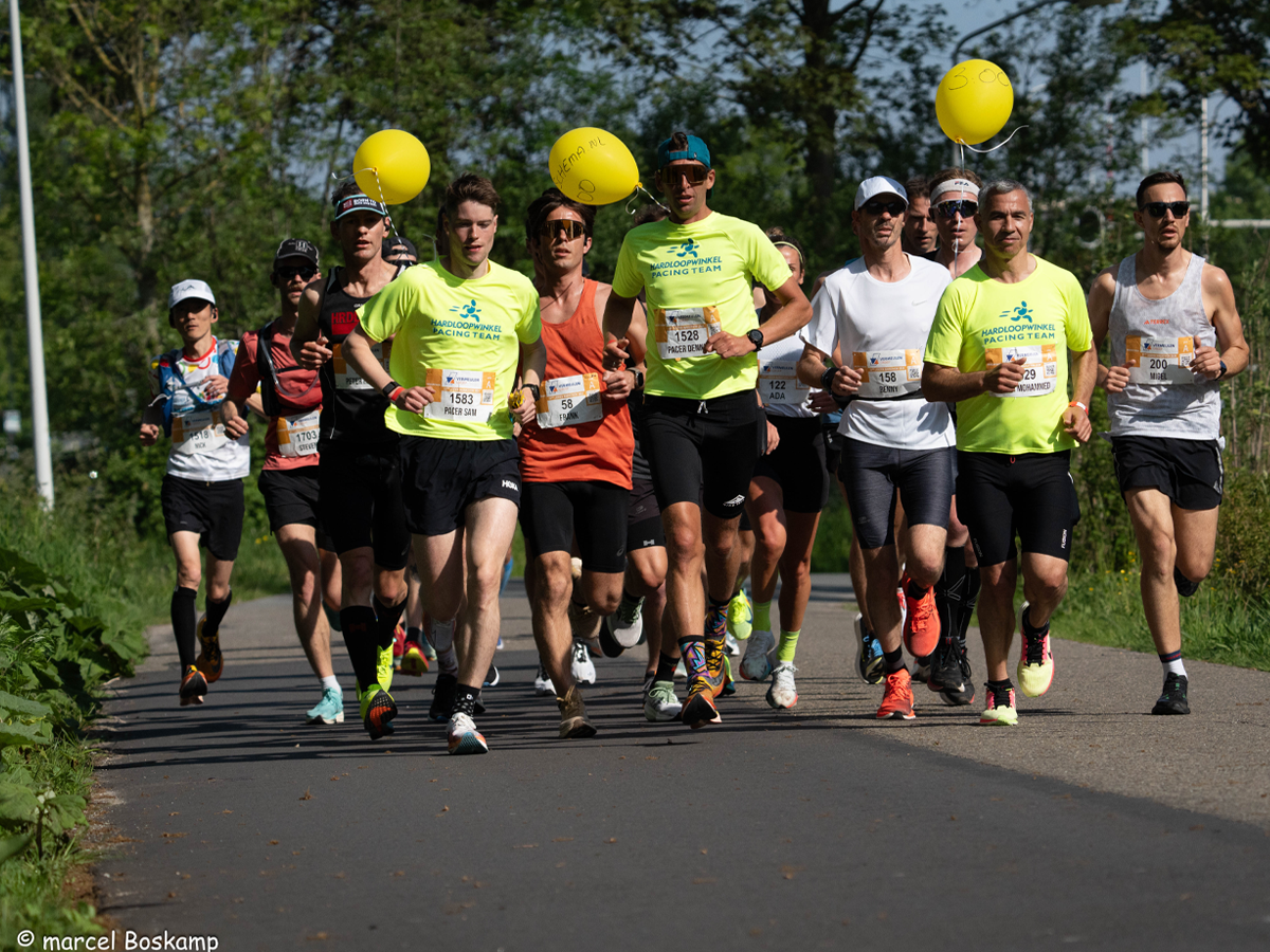 Hardlopers tijdens marathon Leiden