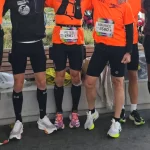 Wij met de carbon hardloopschoenen bij onze PR's in de Marathon van Eindhoven